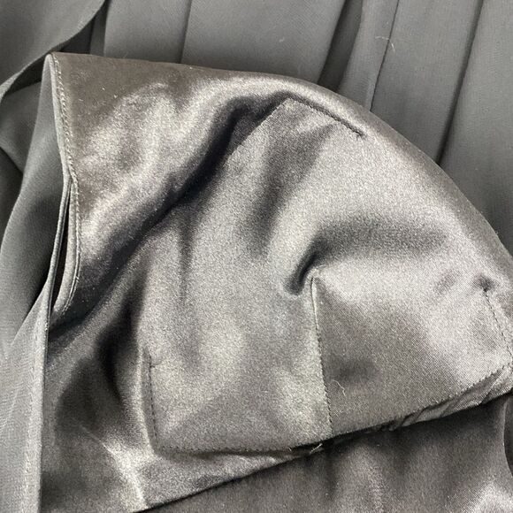 White House Black Market Black Sleeveless Midi Chiffon Halter Dress 0 - Picture 7 of 9